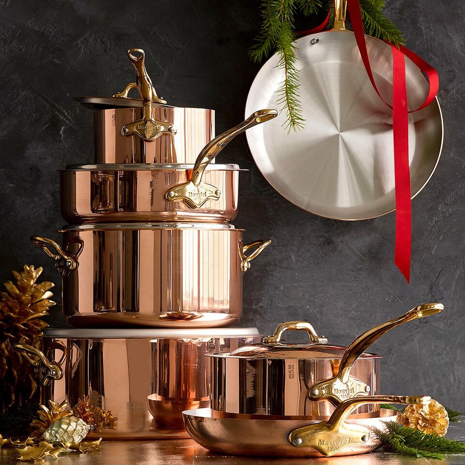 Williams Sonoma Mauviel M'150 B Copper 12-Piece Cookware Set